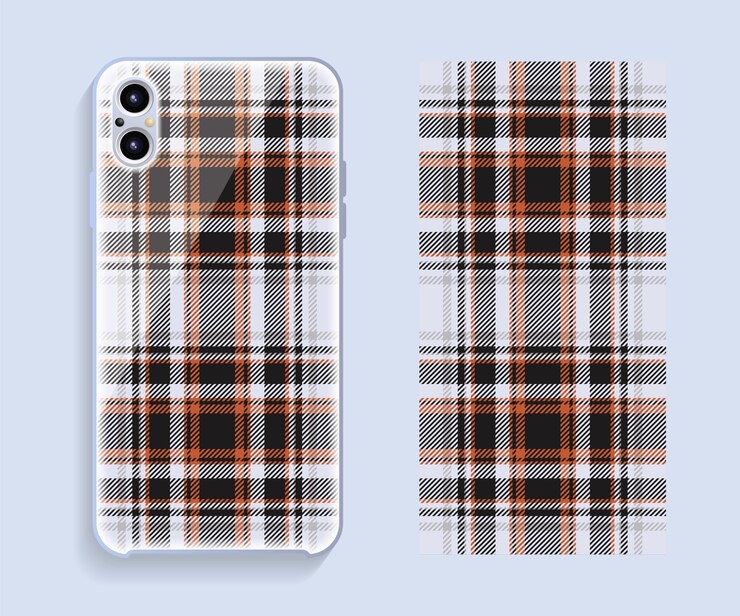 Vetor design da capa do telefone móvel. padrão de caso de smartphone modelo.