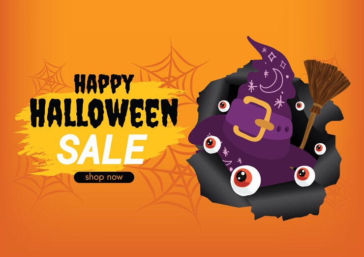 Vetor design da página de destino do halloween