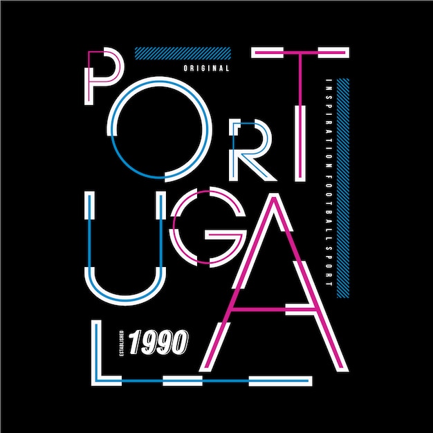 Design da tipografia de portugal camiseta