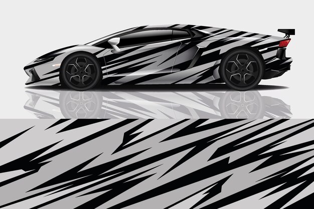 Design de adesivo de carro esportivo
