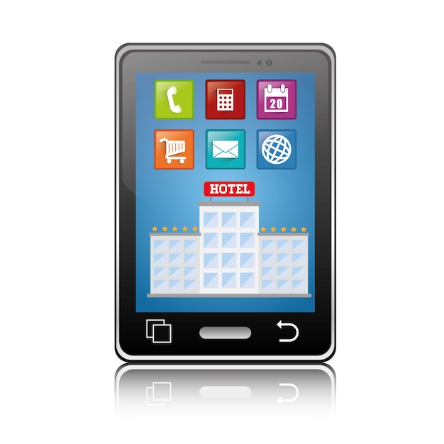 Design de apps digitais para smartphone e hotel