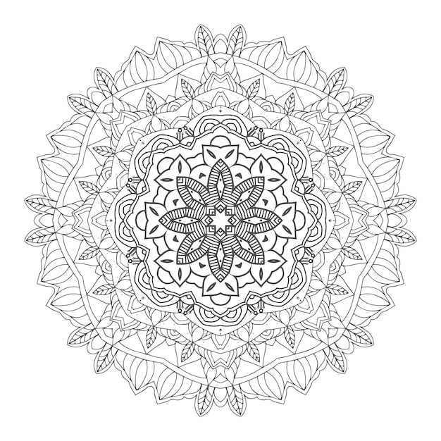 Design de arte de mandala vetorial arte de mandala floral