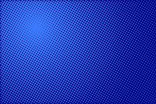 Design de arte pop de fundo de meio-tom de cor gradiente azul Super-herói de quadrinhos textura de meio-tom pontilhada