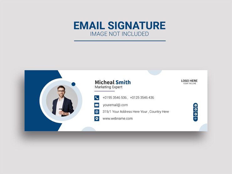 Design de assinatura de e-mail e modelo de banner profissional do Facebook