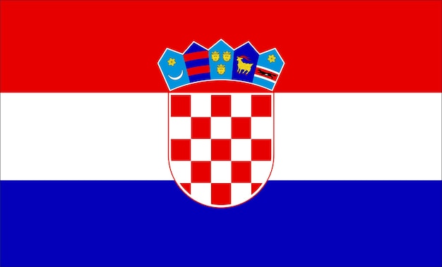 Vetor design de bandeira da croácia