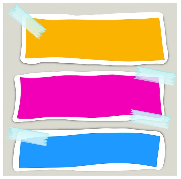 Design de banner com três cores diferentes