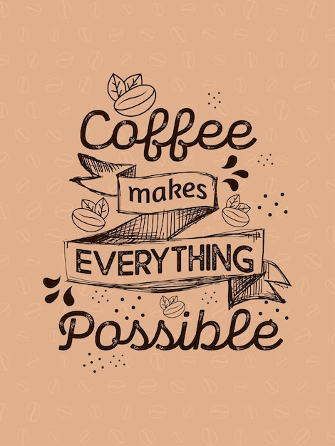 Design de Banner de Citação de Café