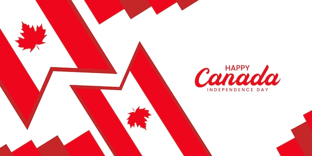 Design de banner decorativo do dia do Canadá