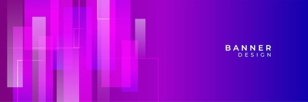 Design de banner digital de tecnologia de roxo rosa azul. Modelo de web de banner de desenho geométrico abstrato. Banners de layout de forma líquida de vetor.