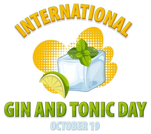 Design de banner do dia internacional de gin e tônica