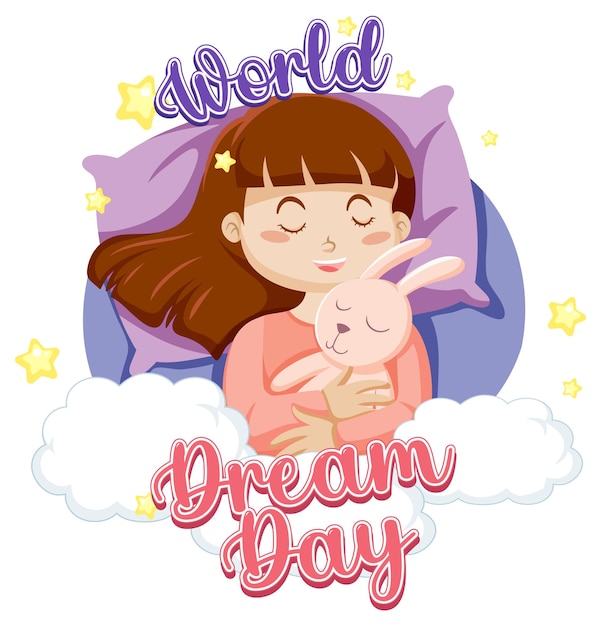 Vetor design de banner do dia mundial dos sonhos