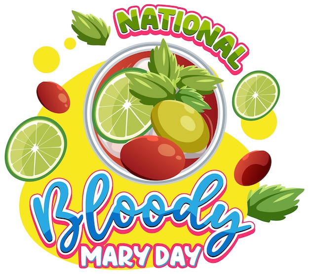 Design de banner do dia nacional do bloody mary
