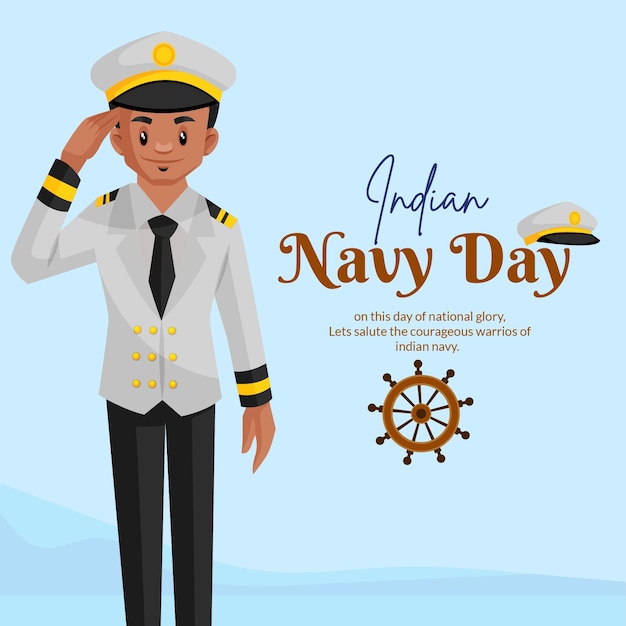 Design de banner do modelo do Dia da Marinha da Índia