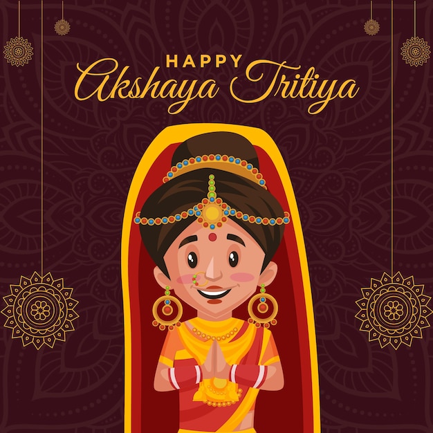 Design de banner do modelo feliz akshaya tritiya