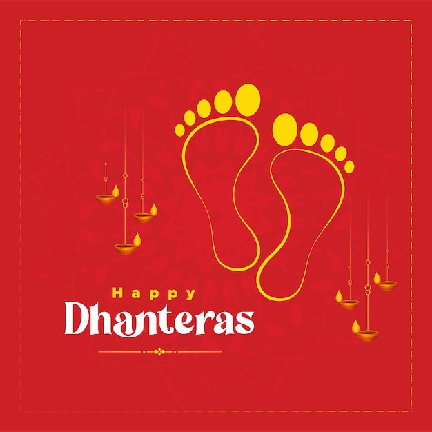 Design de banner do modelo feliz de dhanteras do festival indiano