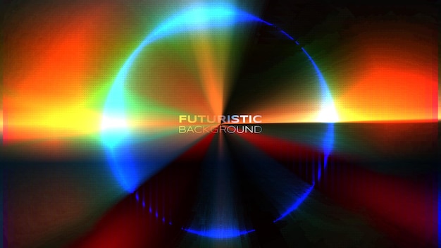 Design de banner futurista dos anos 80 retrô elipse mágica vibrante de volta ao futuro tema de fundo