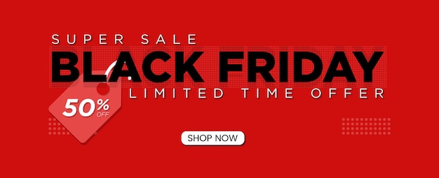Design de banner vetorial plano Black Friday com elementos elegantes