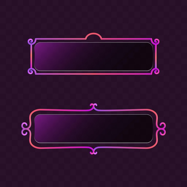 Design de banner vintage moldura neon design rosa neon