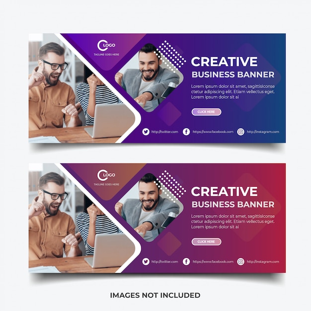 Design de banner web empresarial