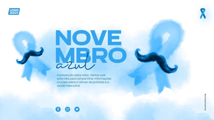 Vetor design de banners de conscientização novembro azul