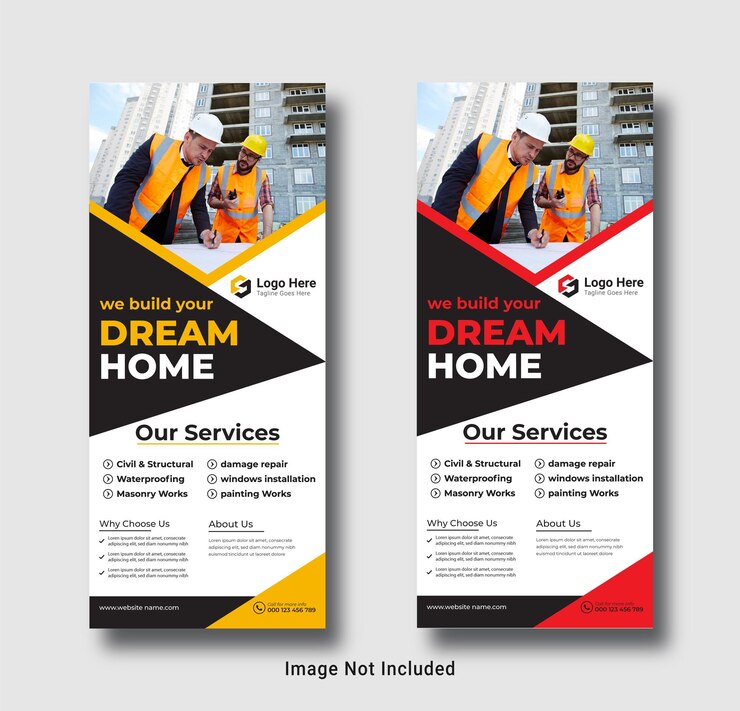 design de banners de enrolar de venda de casa imobiliária