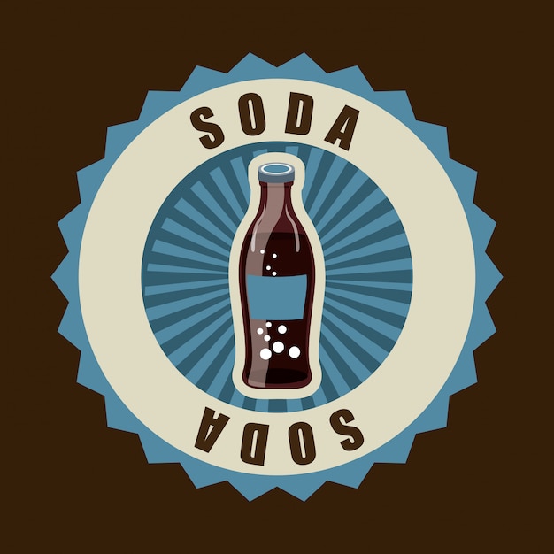 Design de bebidas sobre ilustração vetorial de fundo marrom