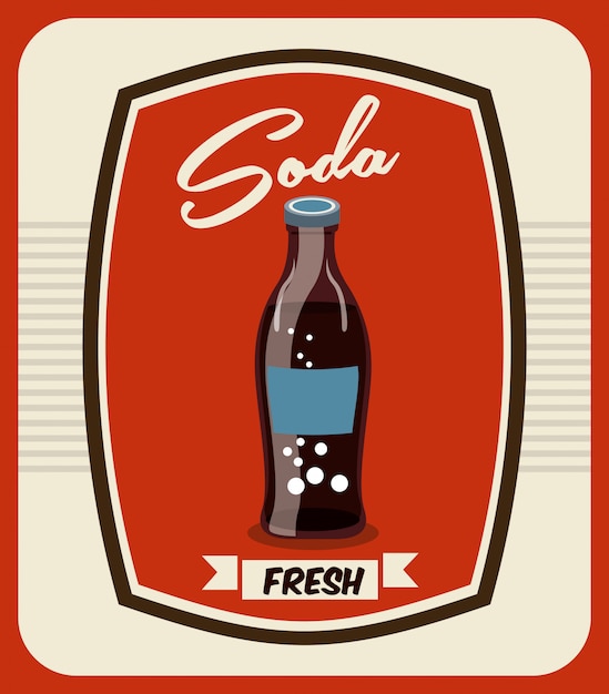 Design de bebidas sobre ilustração vetorial de fundo vermelho