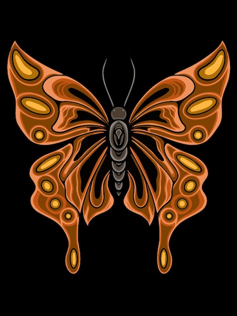 design de borboleta exclusivo com vetor de cores bonitas