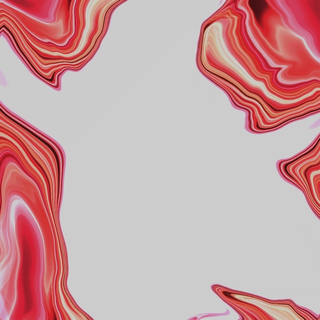 Design de borda de lava de fluido vermelho de banner abstrato em branco