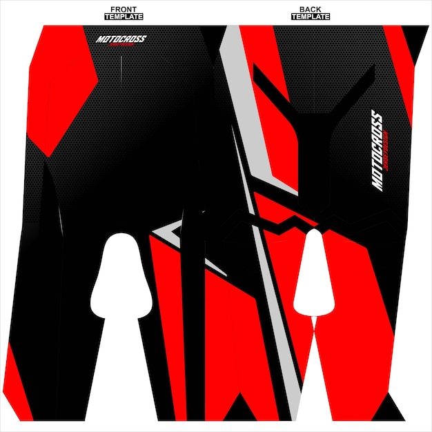 Vetor design de calça de motocross de sublimação pronto para impressão