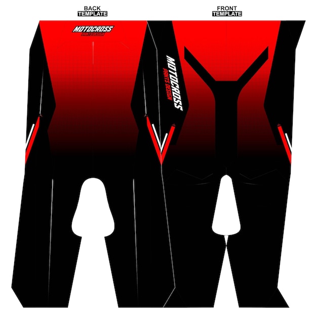 Design de calça de motocross de sublimação pronto para impressão