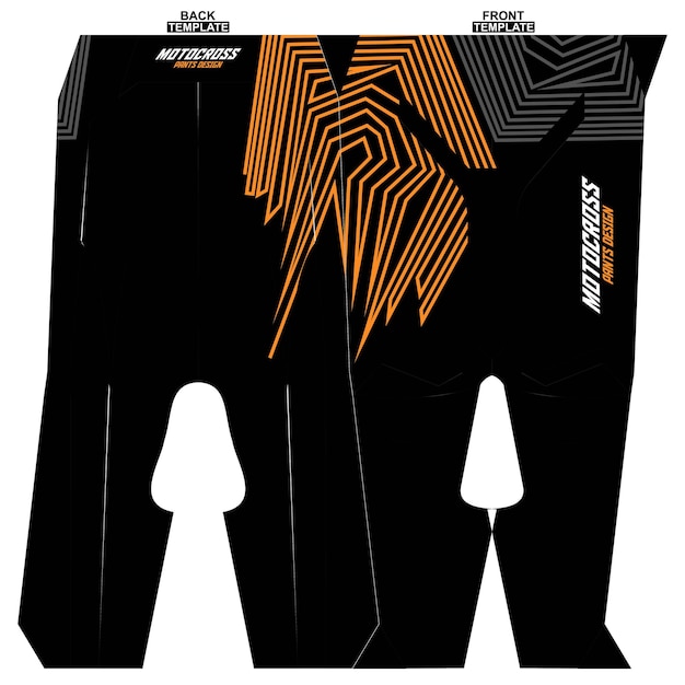 Design de calça de motocross de sublimação pronto para impressão