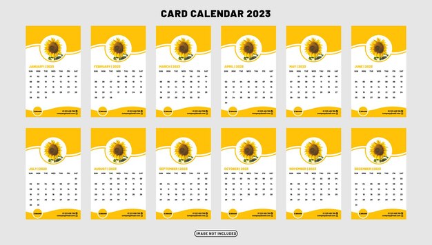 Vetor design de calendário 2023 simples e moderno