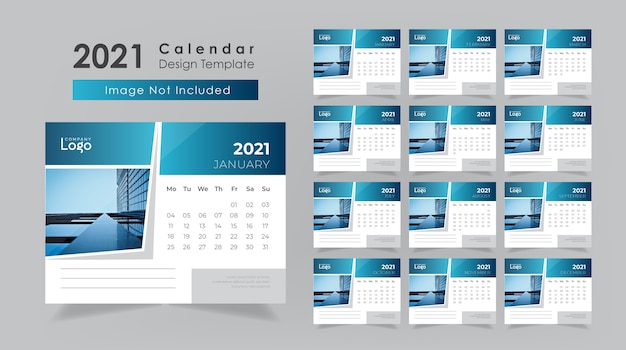 Design de calendário de mesa