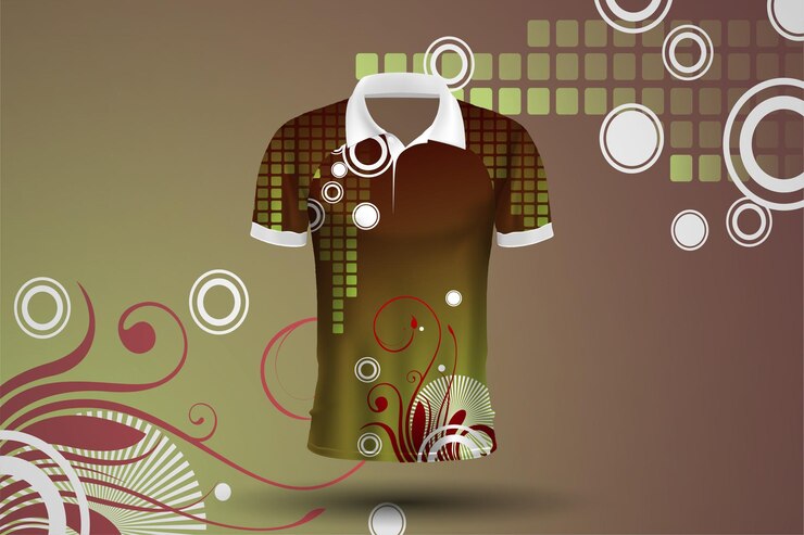 Vetor design de camisa de críquete com padrão de bolha
