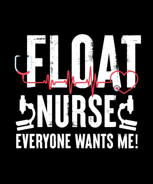 Design de camisa de enfermeira flutuante