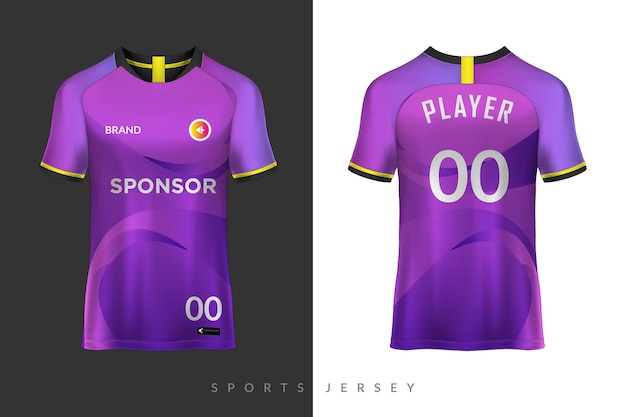 Design de camisa de futebol e camiseta esportiva