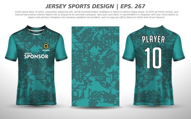 Design de camisa de futebol para design de camiseta de esporte de sublimação coleção de vetores grátis premium padrão geométrico abstrato de camisa de futebol