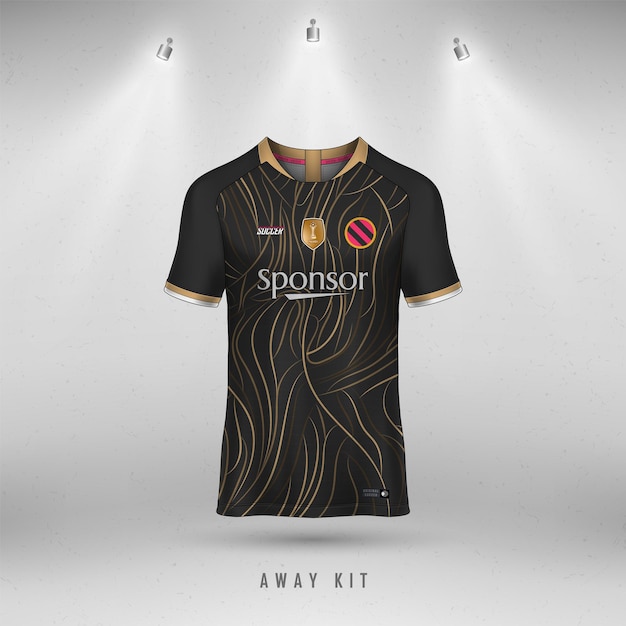 Design de camisa de futebol para sublimação, design de camiseta esportiva