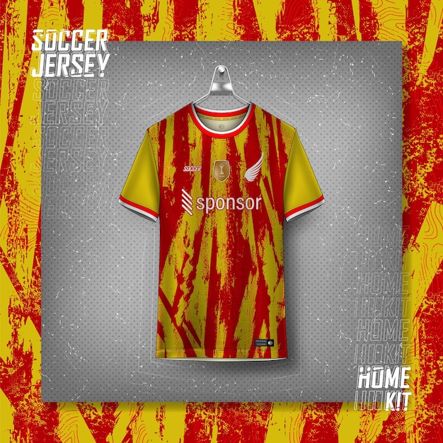 Design de camisa de futebol para sublimação, design de camiseta esportiva