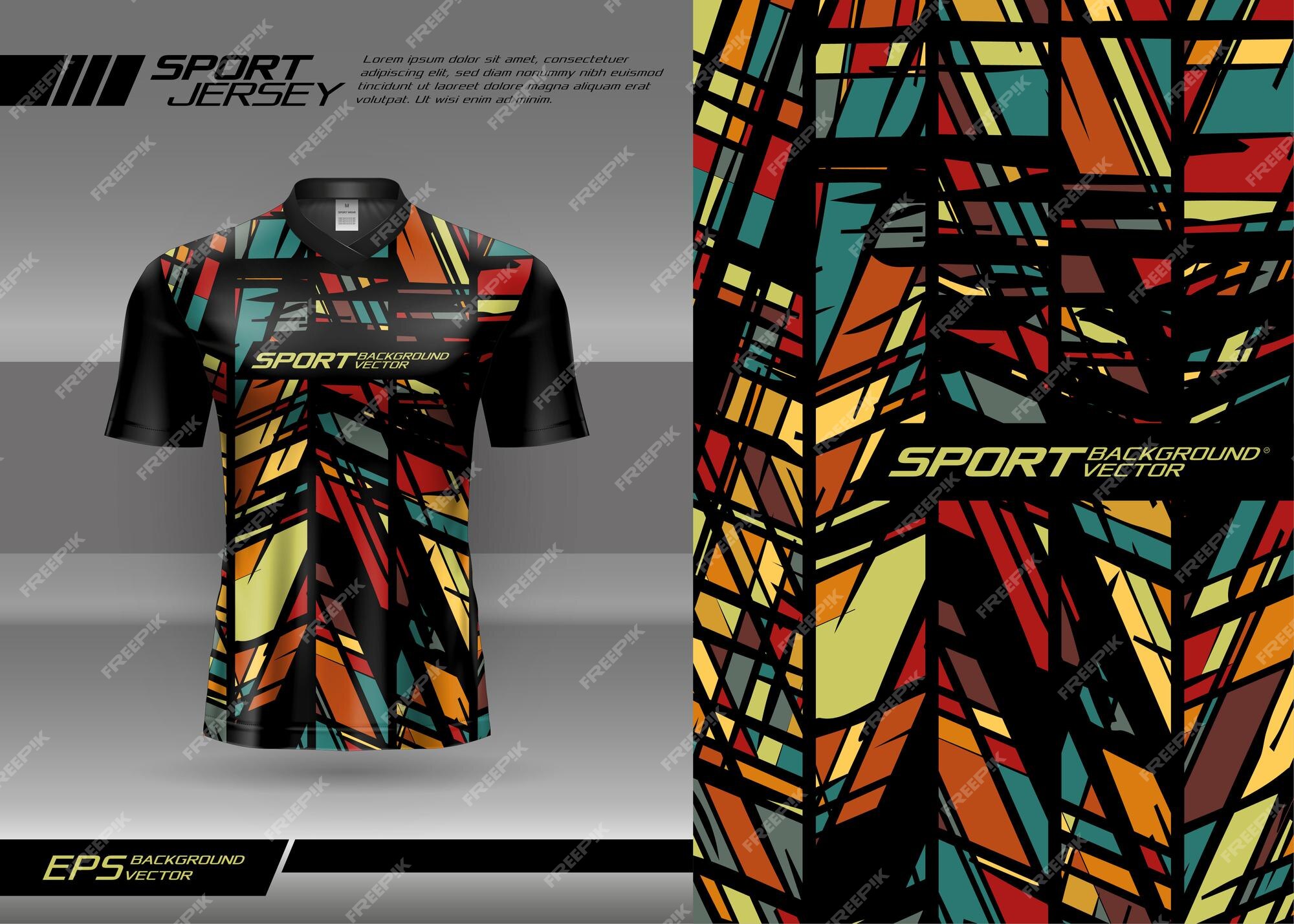 Design de camisa de textura abstrata de esportes de camiseta para corrida,  futebol, jogos, motocross, jogos, ciclismo