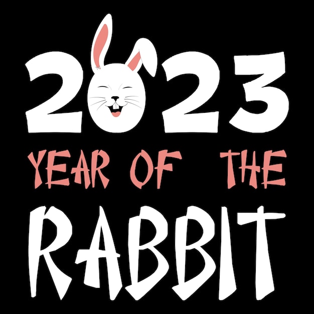 Design de camisa do ano 2023 do coelho