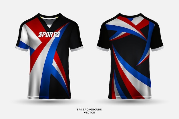 Design de camisa elegante adequado para jogos de futebol de corrida esportiva e vetor de esportes eletrônicos
