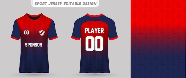 Design de camisa esportiva de alta qualidade com frente e verso para sublimação