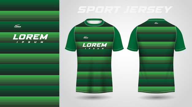 Design de camisa esportiva de camisa verde