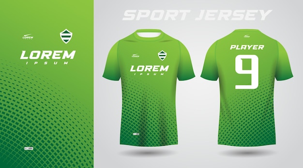 Design de camisa esportiva de camisa verde