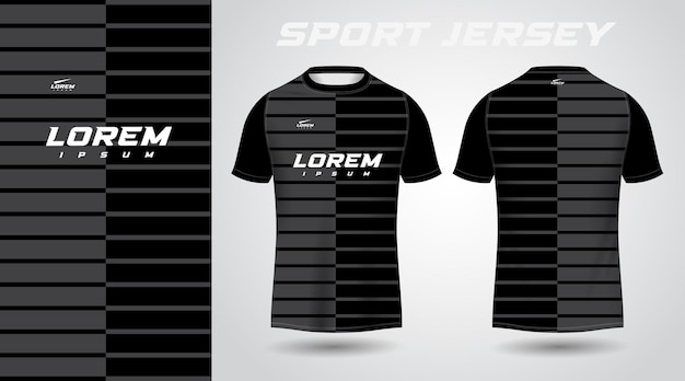 Design de camisa esportiva de camiseta preta