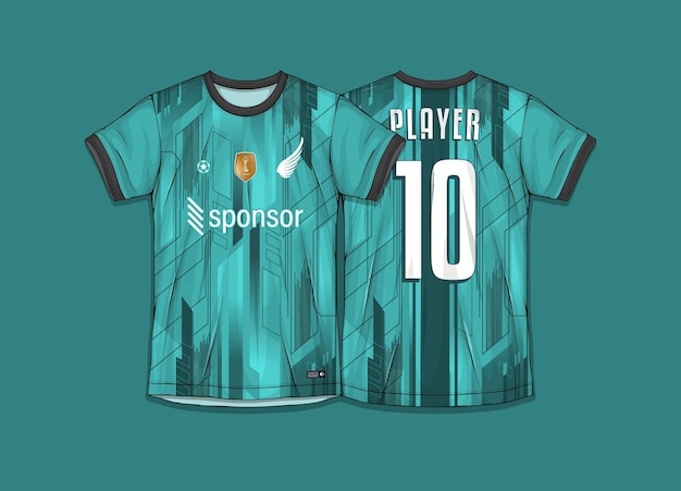 Design de camisa esportiva pronto para imprimir camisa de futebol para sublimação