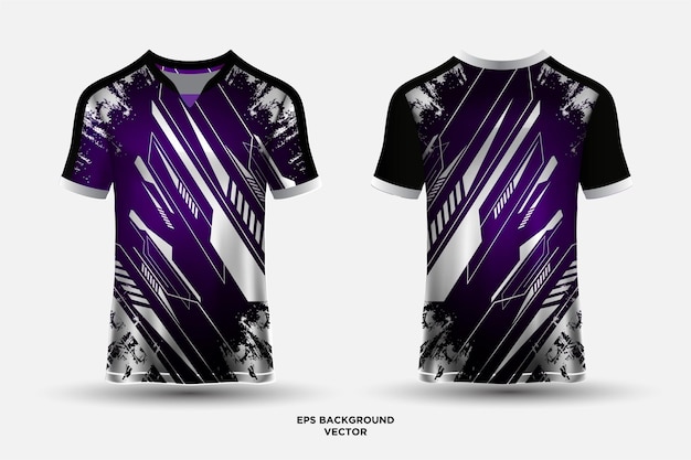 Design de camisa fantástico adequado para jogos de futebol de corrida esportiva e vetor de esports