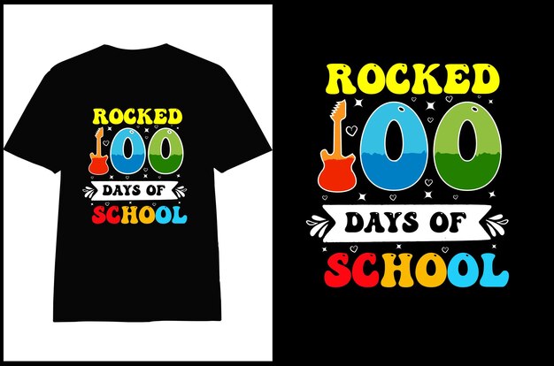Design de camiseta 100 dias de escola